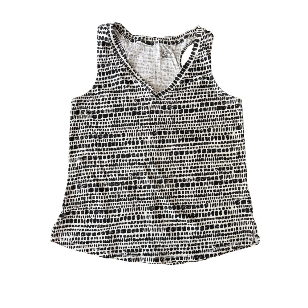 Merona Women's M Black White Racerback Tank Top | SKU 1015
